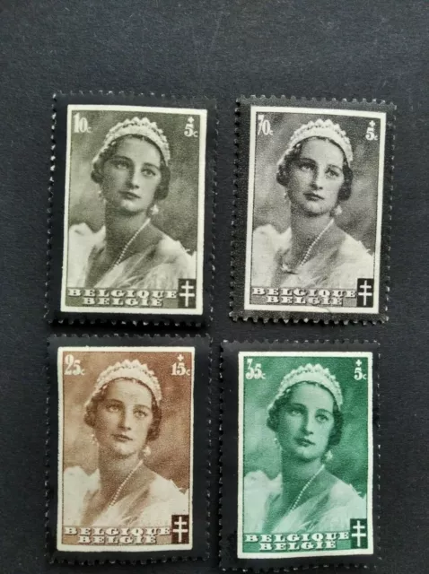 Frlot Belgium Belgique 1935 Fine Mint Hinged Charity Stamps