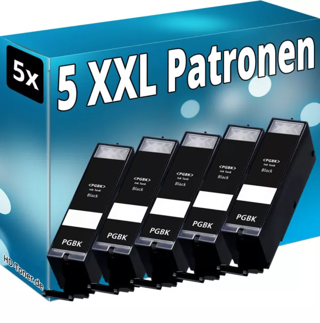 5x XL TINTE PATRONEN mit CHIP für CANON PIXMA IP7250 MG5450 MG5550 MG6450 MX925