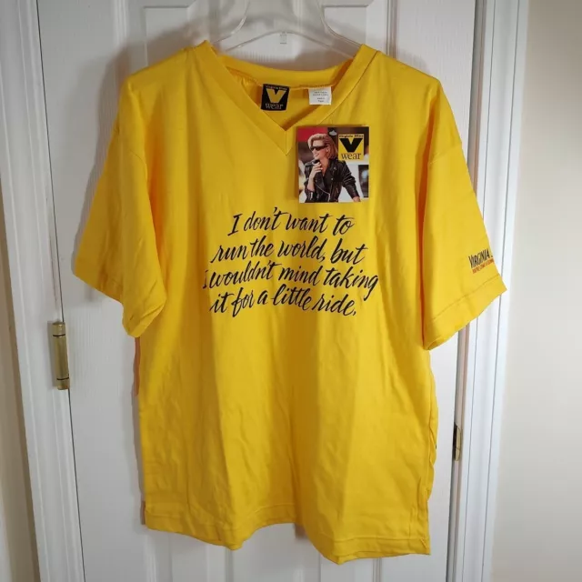 NEW Vintage Unisex Virginia Slims Cigarettes T-shirt Sz Large 1990's Yellow  NWT