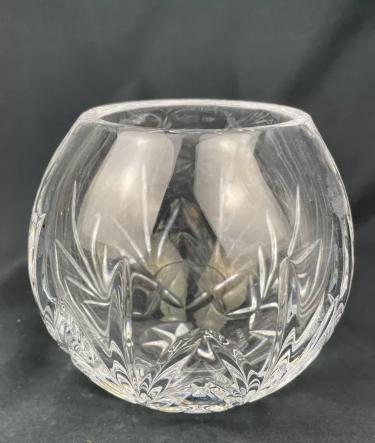 Galway Irish Crystal 4" by 4"  Rose Bowl with Marking