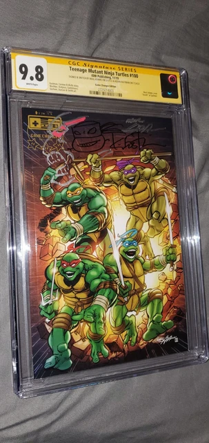 Teenage Mutant Turtles TMNT #100 Signed Neal Adams & Eastman 9.8 SS CGC 9.8
