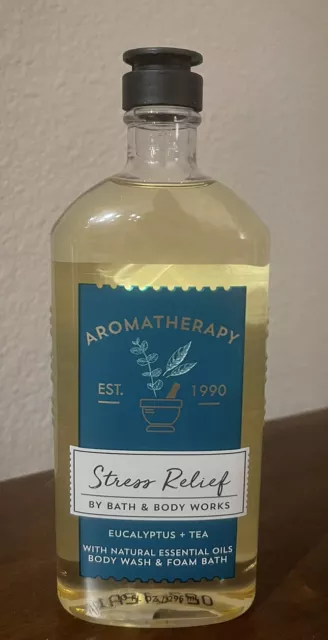 bath & body works aromatherapy stress relief eucalyptus tea body Wash Foam Bath
