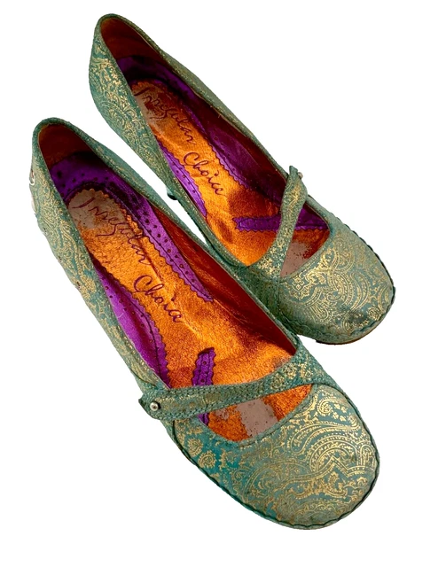IRREGULAR CHOICE TURQUOISE AND Gold Perspex Heel Swan Lake Shoes Size 5 38 14.95 PicClick UK