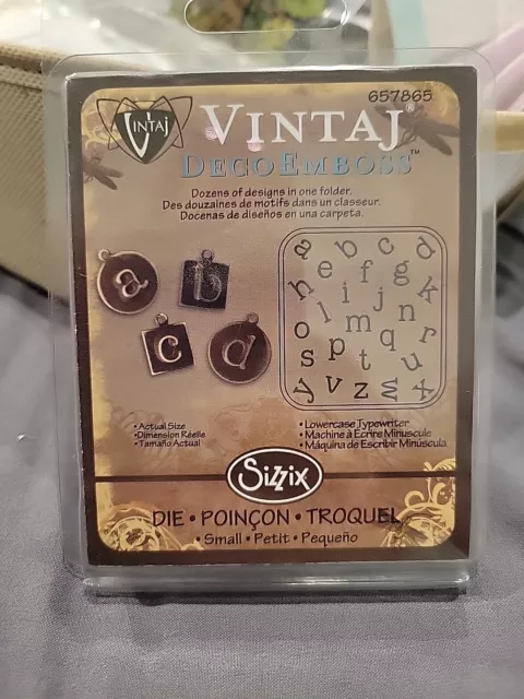 Sizzix Vintaj DecoEtch Die Cut Small “Lowercase Typewriter” #657865 New!