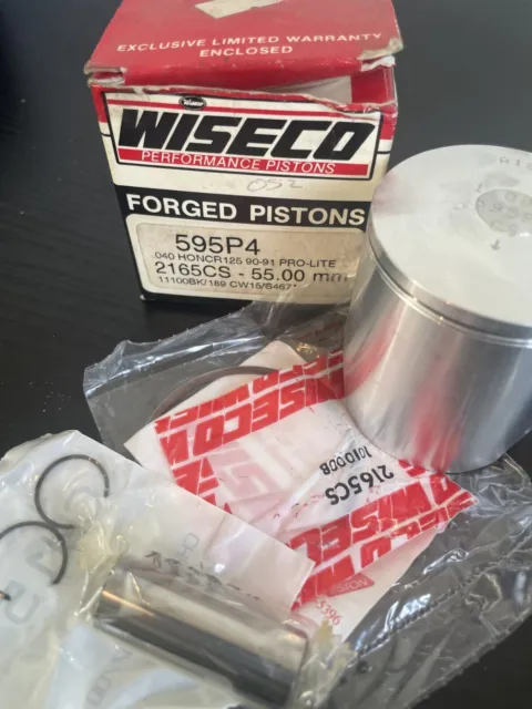 WISECO HONDA CR125 90-91 PRO-LITE 1.00mm OVERSIZE PISTON KIT 55.00mm MOTOCROSS