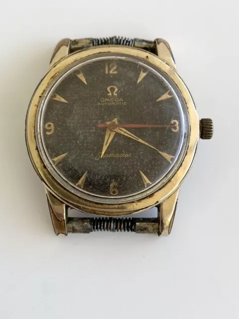 VINTAGE 1950S OMEGA Seamaster 2577-11 Automatic Gold plated Mens watch ...