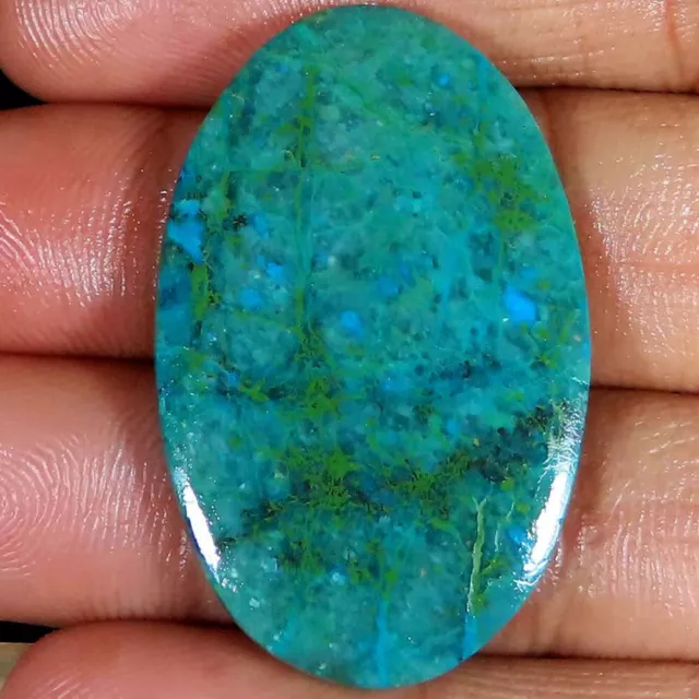 Natürlich Azurit Cabochon Lose Edelstein 41.60 Cts. (26 x 41 X 04 MM) Ovale Form