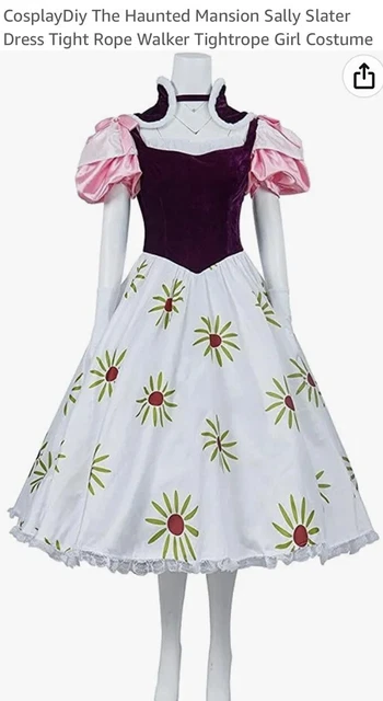 NEW The Haunted Mansion Cosplay Tightrope Girl Walker Costume Sally Slater Dress