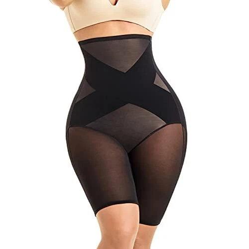 Tummy Control Body Shaper Shorts - High Waist Thigh Slimmer XX-Large Black