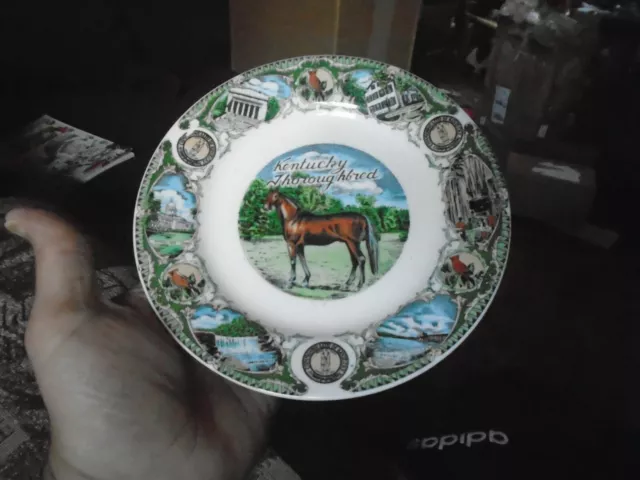 Vintage KENTUCKY Bluegrass State Thoroughbred Horse Plate