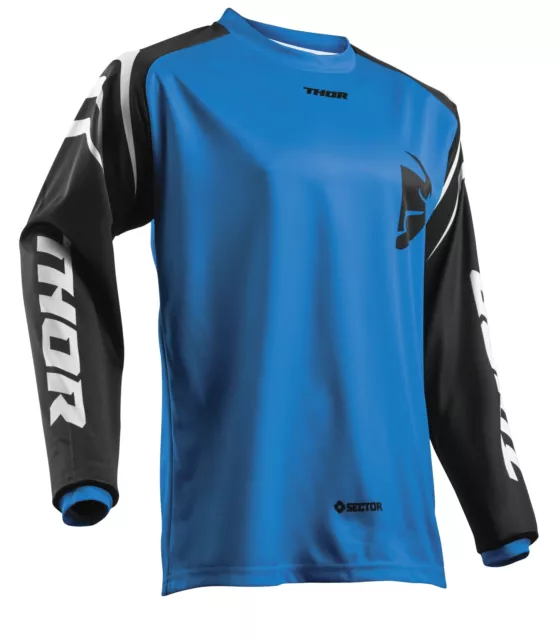 Thor Youth Sector Zones Jersey Motocross Enduro Shirt Trikot Hemd blau/schwarz