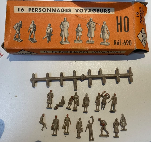 Märklin métal 404 Gb / 0202, coffret de 10 personnages voyageurs et personnel de quai Neuf BO