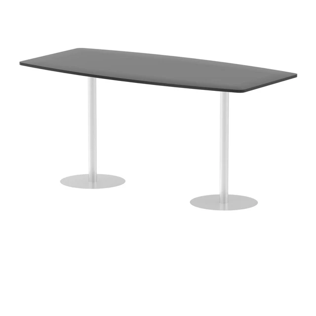Dynamic Italia 2400Mm Poseur High Gloss Table Black Top 1145Mm High Leg ITL0326