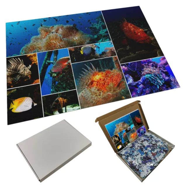 Personalised Collage 1000 Piece Jigsaw Puzzle Any Images & Text - Brand New