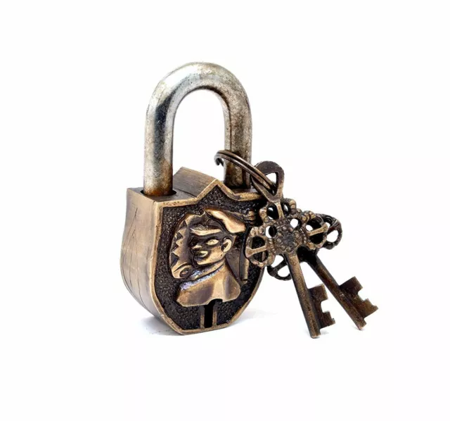 Captain Design Golden Functional Brass Lock with 2 Keys