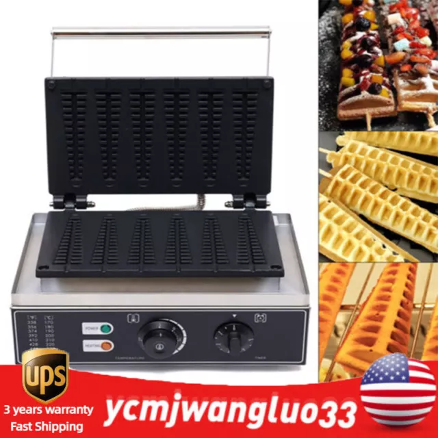 Commercial Electric Stick Waffle Maker Machine Muffin Baking Machine Nonstick