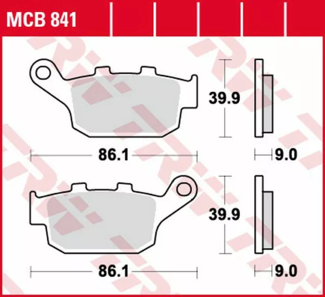 TRW Bremsbeläge hinten für Honda CBR 300 F , RA / CBR 500 R , RA