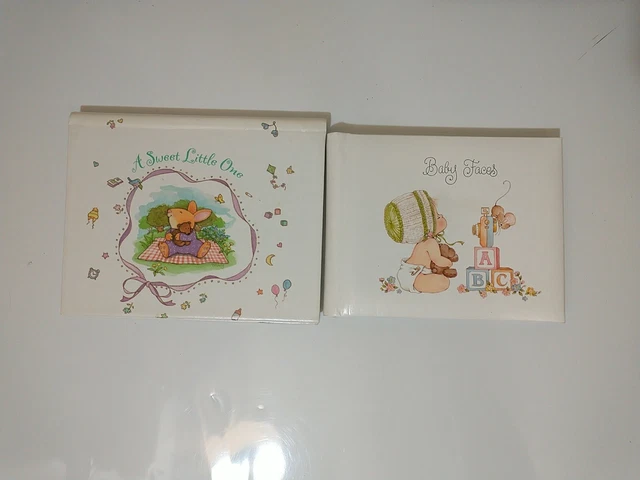 Hallmark Baby Book Snapshot Photo Album Lot Of 2 Vintage 44 Pictures Total 80s