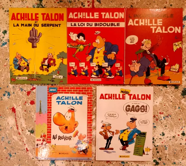 lot 5 bd Greg ACHILLE TALON en tbe le musée, au pouvoir, le bidouble, l'incorrig