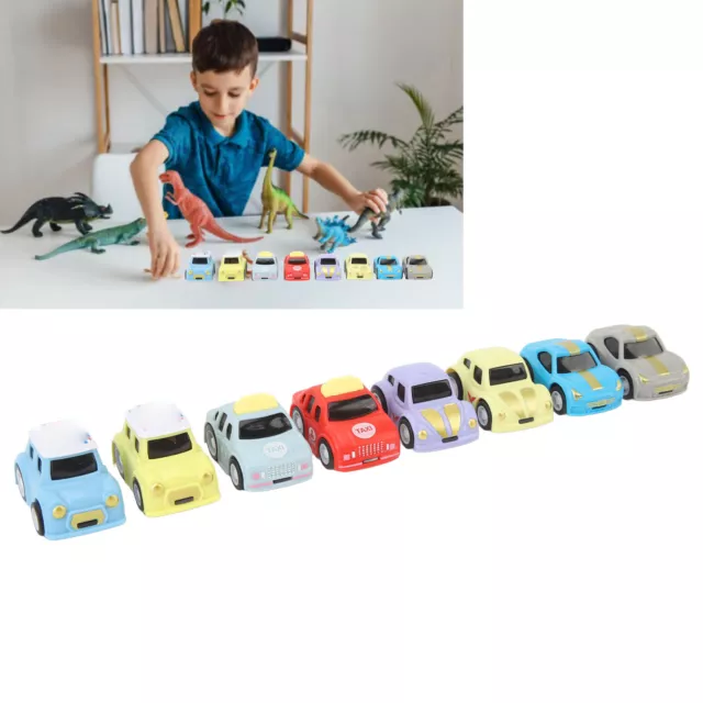 Kids Pullback Toy Car 8pcs Tiny Pull Back Cars Drop Resistant