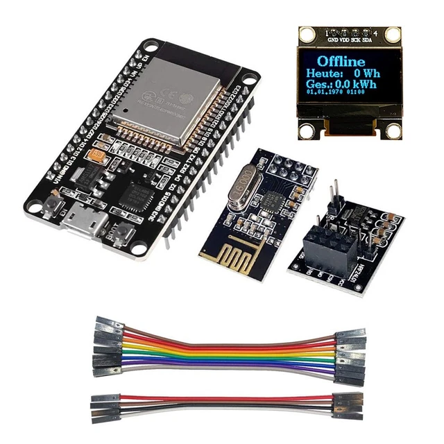 OPENDTU FOR HOYMILES DIY Kit ESP32+NRF24L01+Cable+ Display+Module ...