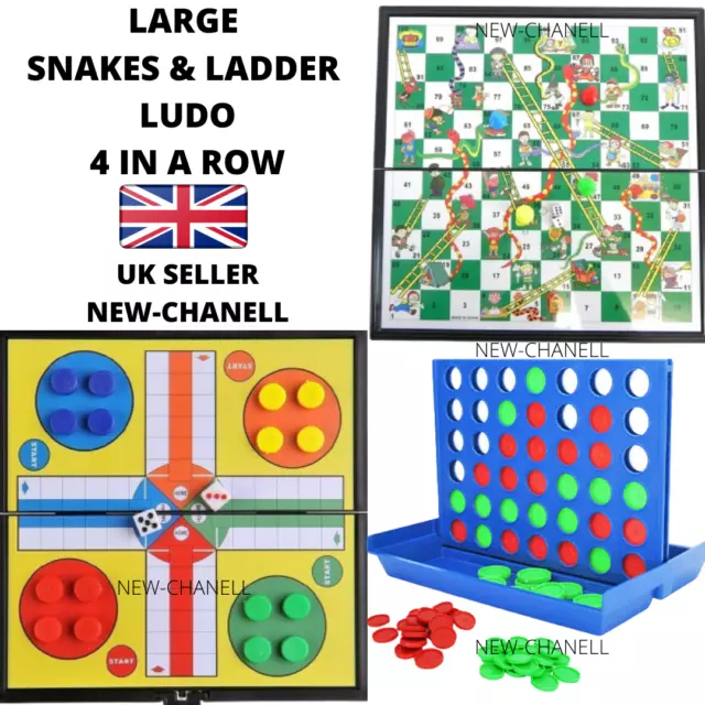 Large Magnetic Ludo Snakes Ladders Children Kids Family Board Game 3 Sizes