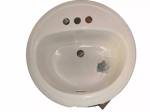 Bootz 021-2435-00 Laurel White Porcelain/Steel Lavatory Sink 7-13/16 Hx19 W in.