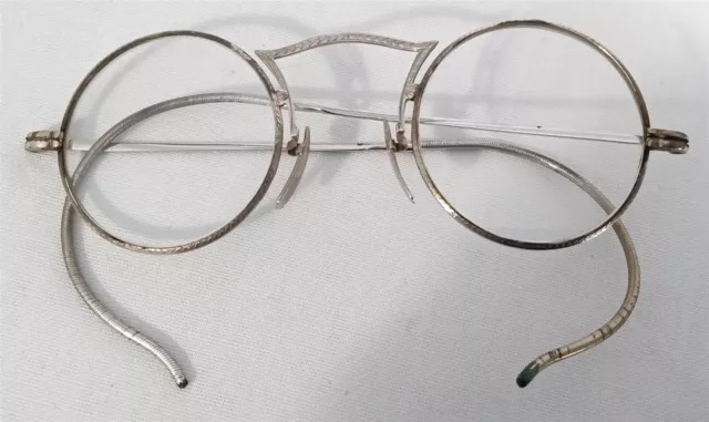 Antique Eyeglasses Spectacles Vintage Ornate Round