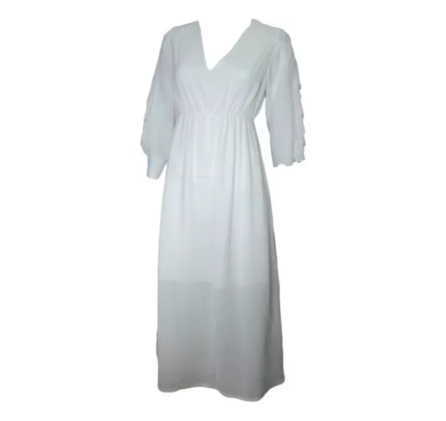 LISA KOTT Vestido Mujer Línea Curvy Estilo Color Blanco 4524