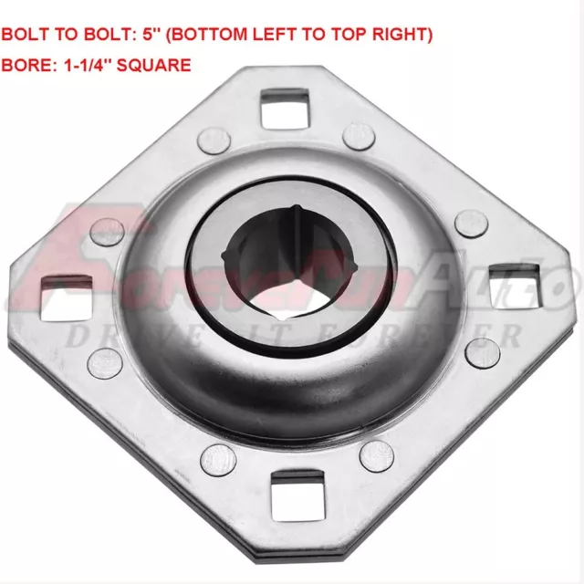 FD209RK Harrow Flange Disc Bearing Unit  1-1/4" Square Bore FD-209-RK DHU114S209