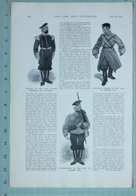 1914 Ww1 Print Reorganisation Of Russian Military Food Cossack Infantryman 2