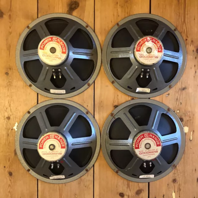 Passendes Quad aus Vintage 1960er Goodmans 10"" Gitarrenlautsprecher Marshall/Vox JMI