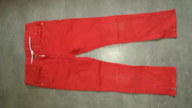 Très beau Pantalon pantacourt rouge JACADI 8 ans Printemps / Eté TRES BON ETAT