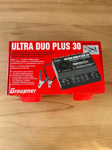 RC Ladegerät Graupner Ultra Duo Plus 30 - LiPo 1-10 - NiCd/Ni-MH 1-30 Zellen