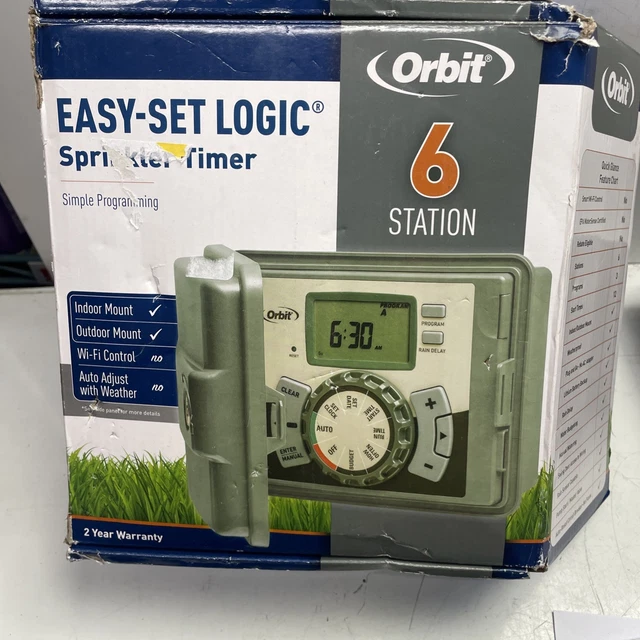 ORBIT 6 STATION Easy-Set Logic Indoor/Outdoor SPRINKLER TIMER £8.91 ...