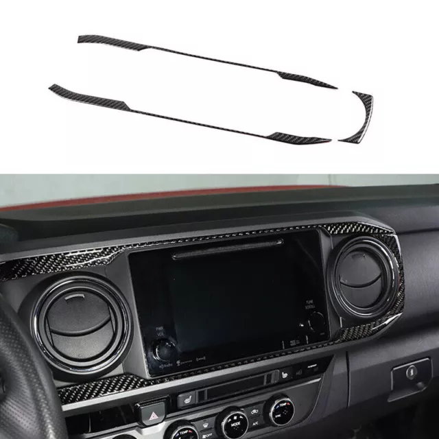 Real Carbon Fiber Dashboard Decoration U Shape Fit For Toyota Tacoma 2015-2020