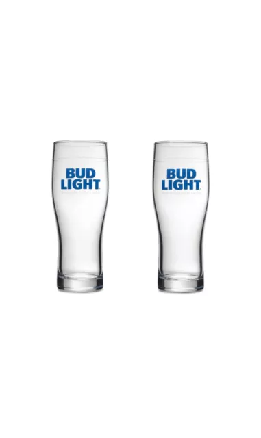 Bud Light Essential Beer Glass Set Of Four , 16oz NEW