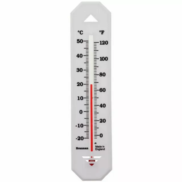 2 Brannan Short Wall Thermometer Indoor Outdoor Accurate Temperature Monitoring