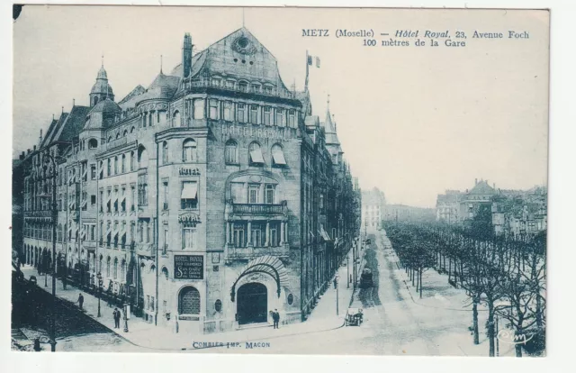 METZ - Moselle - CPA 57 - Streets - Avenue Foch - Hotel Royal