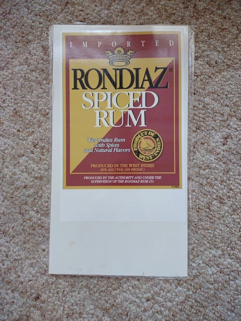 Rondiaz Spiced Rum Liquor Marketing Advertising Laminated Label Poster 11"x 17"