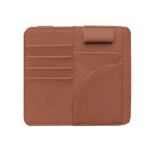 Custodia portaoggetti auto visiera solare porta carte organizer tascabile laterale