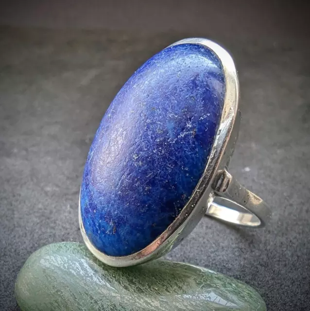 Art Deco Ring Silber 835 alt Lapislazuli ? alt c. 1930 RG 57