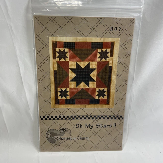 Patrón OH MY STARS #307 de Homespun Dije 38""w x 42"" - Sin cortar