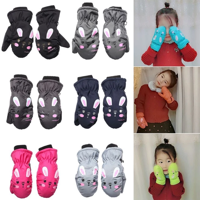 Children Boys Girls Waterproof Thick Warm Sports Mittens Kids Ski Gloves