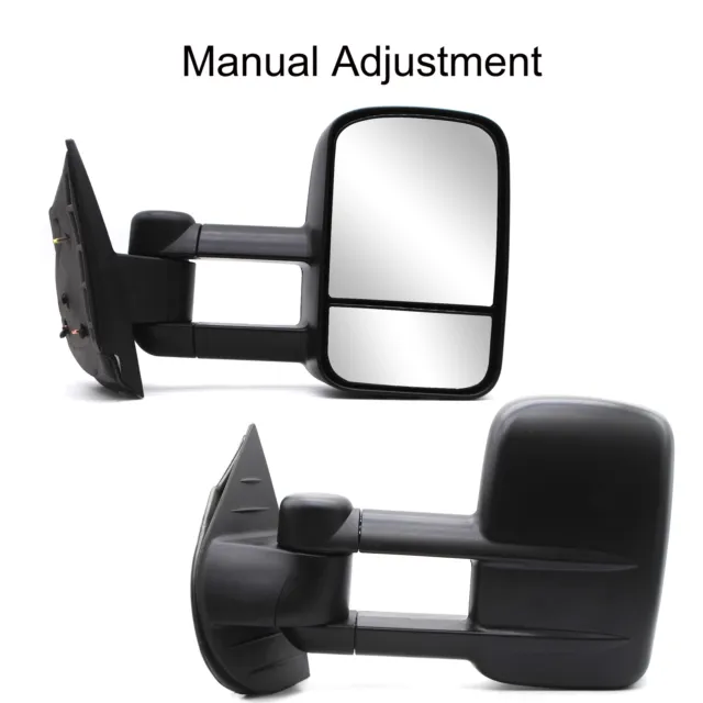 Manual Towing Mirrors fits 2007-2013 Chevy Silverado 1500 2500 3500 Tahoe Extend