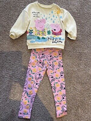 F&F Baby Girl Peppa Pig Joggers Set Size 18-24 Months
