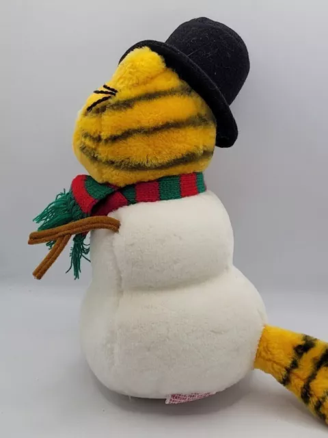 GARFIELD SNOWMAN with hat & scarf 10"PLUSH SOFT TOY TEDDY DAKIN VINTAGE 78/81 3