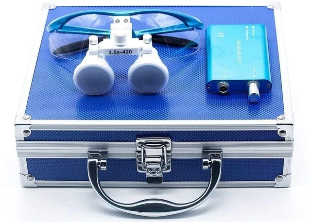 【Dental Loupes 】 3.5X420mm Portable Dental Surgical Binocular Loupes Optical ...