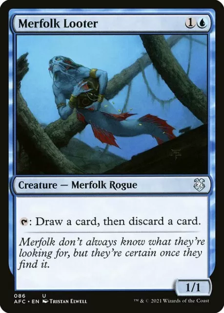 *MINT* Merfolk Looter - Adventures in the Forgotten Realms CMR (DD) - MTG