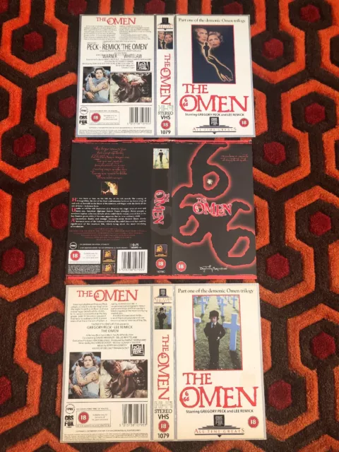 The Omen - Horror -VHS Sleeves Only - Small Box - Video x 3